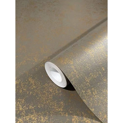 Image of Marburg Gold Brown Wallpaper Concrete Look Non Woven for Living Room or Bedroom Made in Germany 10,05 x 0,53m New 31755