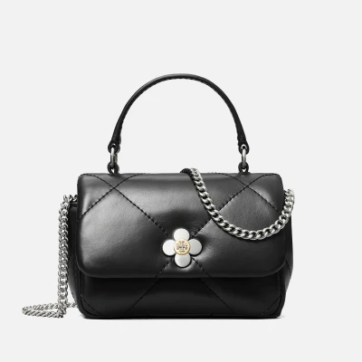 Image of Tory Burch Kira Clover Diamond Quilted Micro Chain Wallet