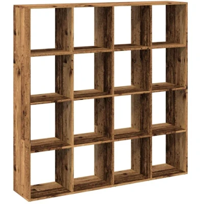 Image of vidaXL Book Cabinet Old Wood 137.5x29x137.5 cm Engineered