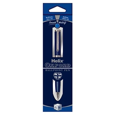 Image of Helix Oxford Premium Ballpoint Pen (Blue Ink) with Plastic Free Packaging