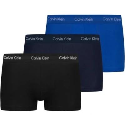 Image of Calvin Klein Men&#039;s Low Rise Trunk 3pk 0000u2664g Trunk, Dark Blue, L