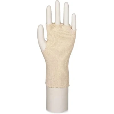 Image of ABENA Fingerless Gloves One Size Polyester and Cotton Reusable Soft Comfortable Protection for Eczema Polycotton
