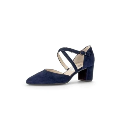 Image of Gabor Giselle Womens Open Court Shoes 5 UK Atlantic Suede