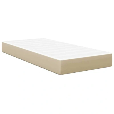 Image of vidaXL Pocket Spring Bed Mattress Light Green and Grey, Medium Firmness, 90x200x20 cm Fabric