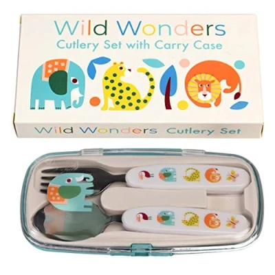 Image of Children&#039;s Wild Wonders Stainless Steel Cutlery Set
