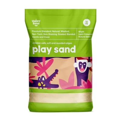 Image of Children’s Play Sand, Non Toxic, Premium Grade, 10KG Natural Washed Pit Safe for Kids, Pets and Aquarium, Tested to BS EN 1177 Standards