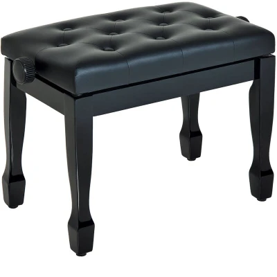 Image of HOMCOM Classic Digital Keyboard Piano Bench Padded Seat Stool Solid Wooden