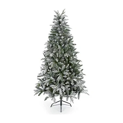 Image of Premier Decorations Flocked Lapland Spruce Christmas Tree 5ft