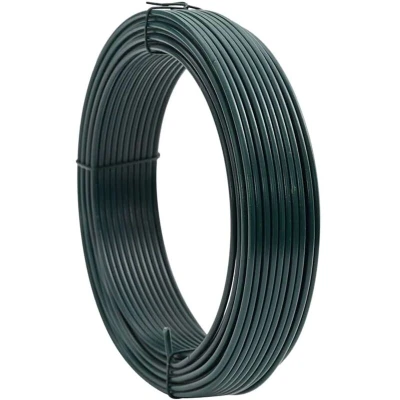Image of vidaXL Fence Binding Wire Green 33 m PVC coated steel
