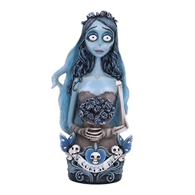 Image of Nemesis Now Official Corpse Bride Emily Bust, 29.3cm, Resin, Blue, Officially Licensed Merchandise, Collectible the Cast in Finest Hand Painted