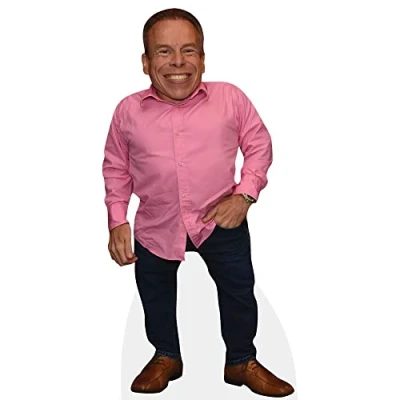 Image of Warwick Davis (Pink Shirt) Mini Size Cutout
