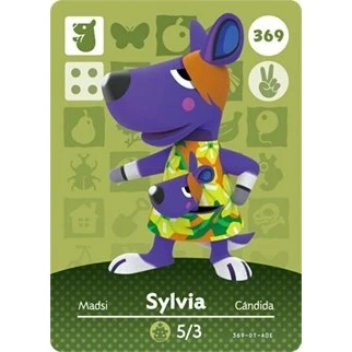 Image of Sylvia Nintendo Animal Crossing Happy Home Designer Series 4 Amiibo Card 369