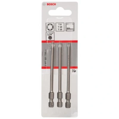 Image of Bosch 2607001759 Extra Hard Screwdriver Bit Set (3 Piece)