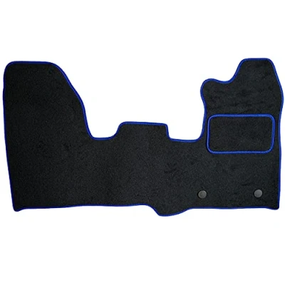 Image of Sakura WW8037BU Carpet Floor Mat, Blue Trim