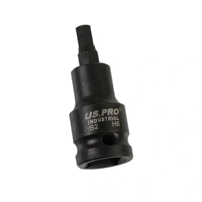 Image of US PRO INDUSTRIAL M6 X 55MM 1/2&quot; DR Impact Hex Allen Bit Socket 3853