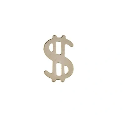 Image of 9ct gold gent&#039;s Las Vegas dollar stud earring. Gift box