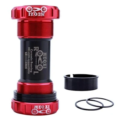 Image of Ceramic Bearing Bottom Bracket Bb Bsa Central Axis Thread Formula for Shimano Sram Crankset Mtb Road Bike Red