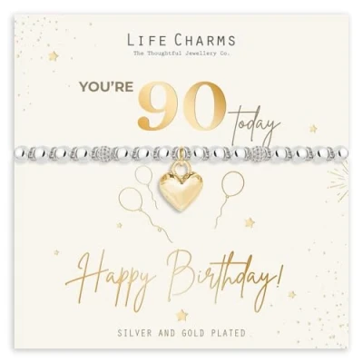Image of Life Charms Happy 90th Birthday bracelet