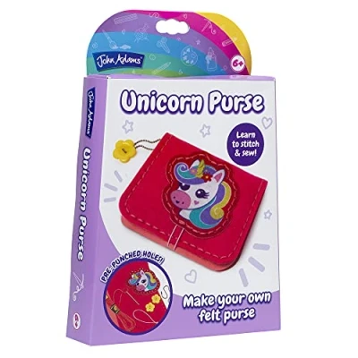 Image of John Adams Unicorn purse Craft Kit: make your own felt Arts &amp; Crafts Ages 6+