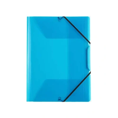 Image of Favorit 400116644 Folder 3 Flaps with Elastic Lumina, 22 x 30 cm, Spine 0 Blue