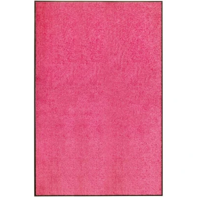 Image of vidaXL Doormat Washable Pink 120x180 cm