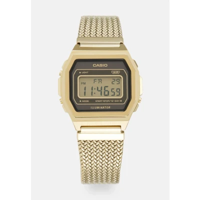 Image of Casio Premium Unisex Digital watch, Size: One Size, Gold coloured