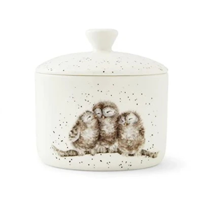 Image of Wrendale Designs &#039;Owlets&#039; Owl Small Lidded Storage Jar