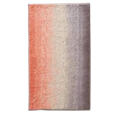 Image of iDesign 86 x 53 cm Microfiber Ombre Rug, Coral
