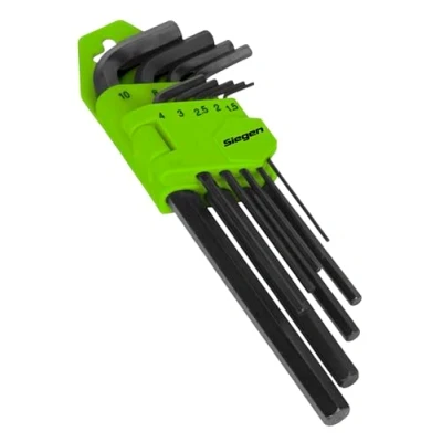 Image of Siegen By Sealey 9pc Long Allen Key Hex Set, Metric S01091