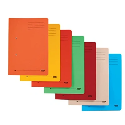 Image of Elba Foolscap Strongline Spring Pocket Files, 320 gsm, Assorted Colours, Pack of 25, 100090276