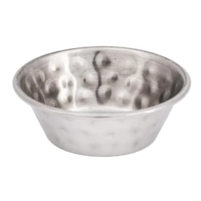 Image of Olympia Hammered Stainless Steel Sauce Cups 45ml