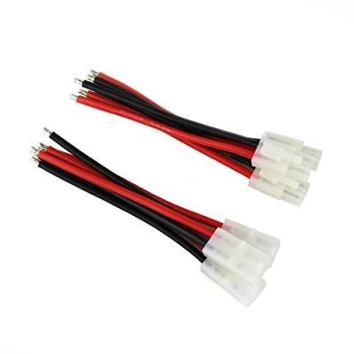 Image of OliYin 3pairs compatible with Tamiya Plug Male Female Connector Adapter Cable 14awg 10cm for RC Car Lipo Battery Charge(pack of 3)