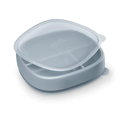 Image of NUK for Nature Suction Plate and Lid, Leak Proof Microwave, Freezer, &amp; Top Rack Dishwasher Safe, BPA Latex Free, Pack of 1