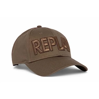 Image of Replay Ax4308 Beanie Hat, 081 Pale Grey Brown, One Size