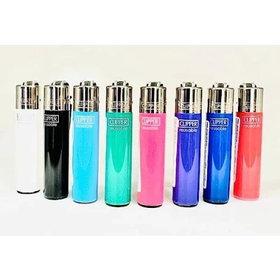 Image of 4 x Clipper Lighters Set, Lighter, Lighter Refillable Diffrent New Desing Availble (Mini Mix) (No Fuel)