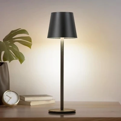 Image of Faithorse Cordless Table Lamp, 5200mAh Battery Operated Lamps IP54 Waterproof Desk Lamp with 3 Color Modes Rechargeable Night Light Touch Control Bedside for Bedroom(Black)