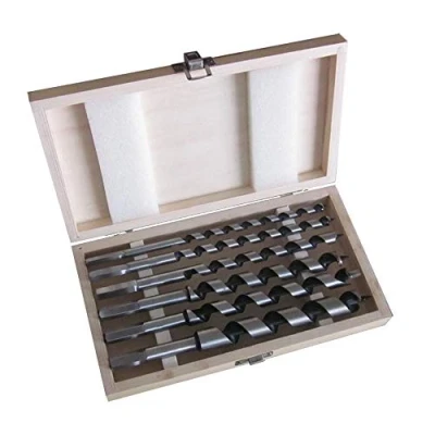 Image of Hikoki 781996 Auger Wood Drill Bit Set 8 Piece 10/12/14/16/18/20/22/24mm 460mm