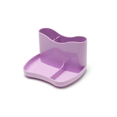 Image of Deflecto Kaddymaster Pen Pot &amp; Desk Tidy Lavender Holder For Organiser All in One Pots Set Pencil Office Accessories Stationery