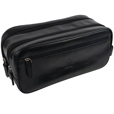 Image of Visconti Leather Mens Washbag Monza Collection