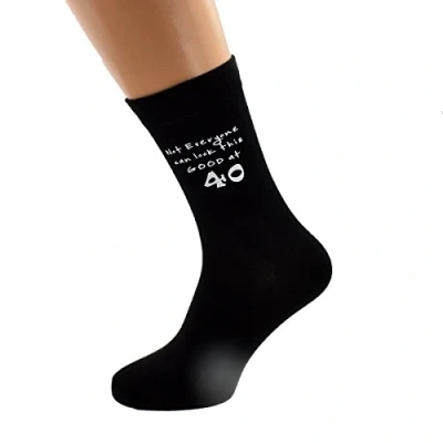 Image of Not Everyone Can Look This Good at 40 Year Old Black Mens Socks for 40th Birthday Present
