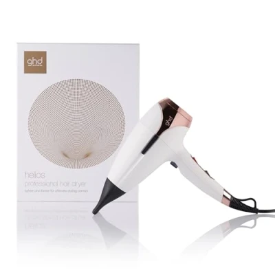 Image of ghd Helios Professional Hair Dryer in White Lightweight, Fast Styling, Ultimate Styling Control For All Types (UK Plug)