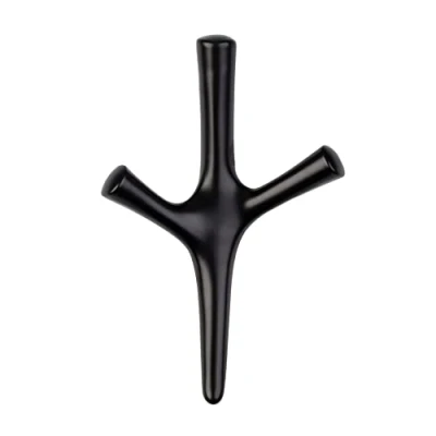 Image of LouMaxx Coat Hook in Matt Black Modern Metal Wall Design for Wardrobe and Bathroom