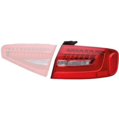 Image of 8K5945095AD Rear light HELLA 2SK 010 916 111 Left Outer section LED, W16W 12V white/red with bulb, bulb holder AUDI: A4 B8 Saloon