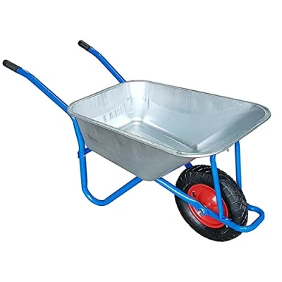 Image of TAHA ® Wheelbarrow Metal Heavy Duty 100L Barrow Garden Builders Pneumatic Tyre.