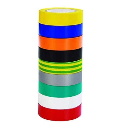Image of SACONELL Coloured Insulating Tape 9 Rolls, Color Mixed 17mm x 20m Electrical Tape, Self Adhesive PVC Insulation for Insulating, Repairing and Bundling Wires