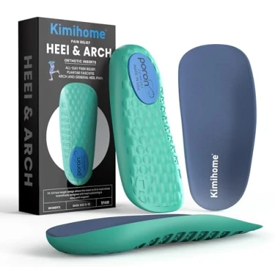 Image of Plantar Fasciitis Insoles 3/4 Heel Cup Cushions with Arch Support for Pain, Relief, Spur, Pain and Aggravation Women&#039;s 3.5 7.5, Men&#039;s 5 7