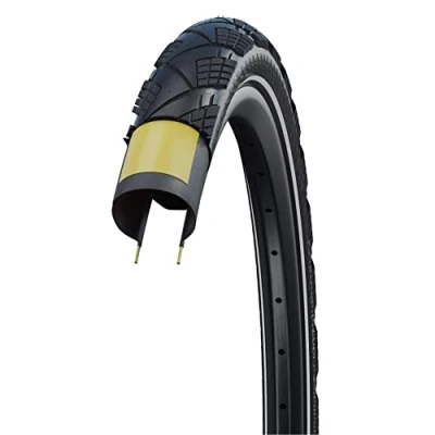 Image of Schwalbe Marathon Efficiency Super Race V Guard Folding Tyre, Black/Reflective, 50 622 (28x2.00)