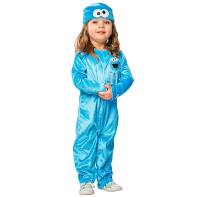 Image of Rubies Official Sesame Street Baby Cookie Monster Costume, Fancy Dress 6 12 Months