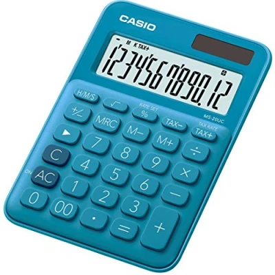 Image of Casio Desk Calculator MS 20UC, Blue