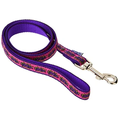 Image of Ancol Woof Dog Lead, pink, 19 mm x 1 m